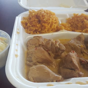 Chamorro Grill - Kadun pika with red rice and a side of macaroni. - Hawaiian Near Me - San Diego, California