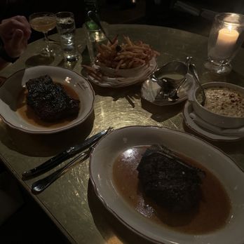 Marcel - Bone-in New York Strip Bone-in Filet Monsieur Pommes Frites Bearnaise Creamed Corn Gratin all cooked to perfection and tasted amazing! - Steakhouses Near Me - Atlanta, Georgia Marcel - Bone-in New York Strip Bone-in Filet Monsieur Pommes Frites Bearnaise Creamed Corn Gratin all cooked to perfection and tasted amazing! - Steakhouses Near Me - Atlanta, Georgia