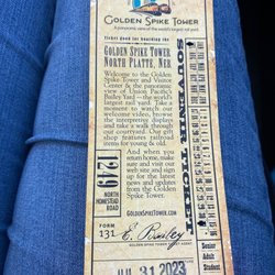 Golden Spike Tower - The ticket!
