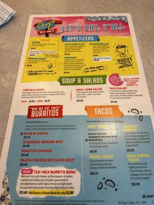 Menu photo 3 Chuy's Terrell, TX