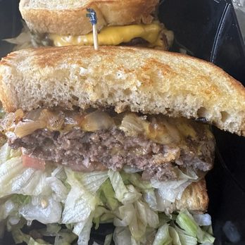 Habit Burger & Grill - Double Char with Cheese on sourdough - Salad Near Me - Lancaster, California Habit Burger & Grill - Double Char with Cheese on sourdough - Salad Near Me - Lancaster, California