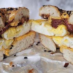 OTR Bagel Bar - Sammy bagel. Order it! Heavenly.