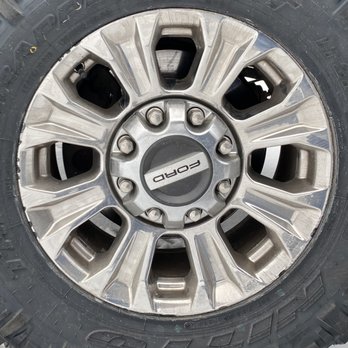 Discount Tire - Chrome broken from hitting it with hammer to get tire off truck. - Wheel & Rim Repair Near Me - Bourbonnais, Illinois