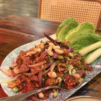 Samuthr Thai Restaurant - Nam Khao Tod: Crispy rice salad - Thai Near Me - San Jose, California Samuthr Thai Restaurant - Nam Khao Tod: Crispy rice salad - Thai Near Me - San Jose, California