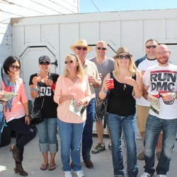 Taste of the Comstock - A group of the Yelpers enjoying their Mini Bloody Mary.