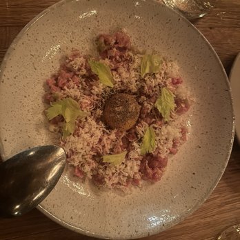 Morcilla - Beef Tartar Plate - Spanish Near Me - Pittsburgh, Pennsylvania Morcilla - Beef Tartar Plate - Spanish Near Me - Pittsburgh, Pennsylvania