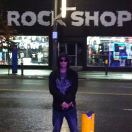 Modeling his Alice in Chains Hoody, purchased at Rock Shop