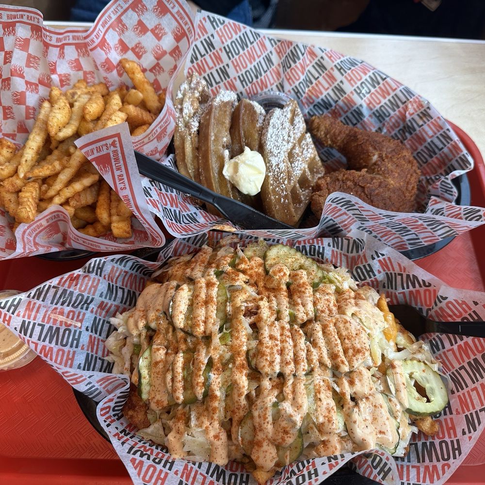 Howlin' Ray's - Mario Fries, Chicken and Waffles, Shake Fries - Southern Near Me - Pasadena, California Howlin' Ray's - Mario Fries, Chicken and Waffles, Shake Fries - Southern Near Me - Pasadena, California