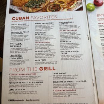 Mambo's Cafe - Menu - Cuban Near Me - Alpharetta, Georgia
