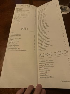 Menu photo 7 Low Bar Traverse City, MI