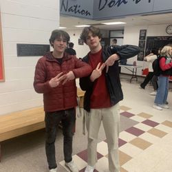 Wasilla High School - Chatting in the foyer