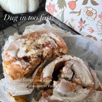 Sugarbloom Cakery And Coffee - OG and Peanut butter and jelly cinnamon rolls. - Coffee & Tea Near Me - Redlands, California
