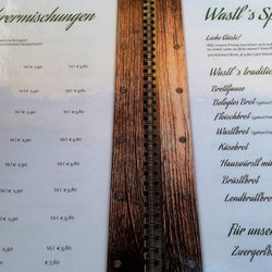 Buschenschank Wastl - The menu for the drinks