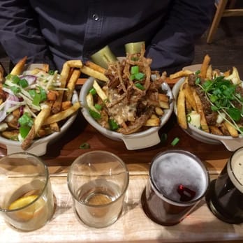 Mill Street Beer Hall - Three kinds of poutine - Gastropubs Near Me - Toronto, Ontario Mill Street Beer Hall - Three kinds of poutine - Gastropubs Near Me - Toronto, Ontario