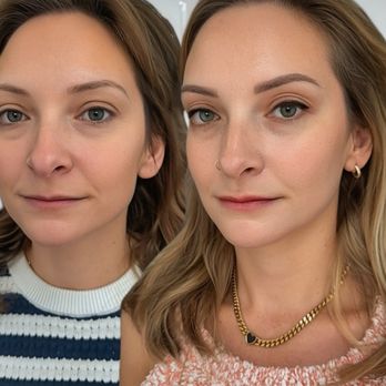 Beyond Brows ABQ - Before and After: her before, and after healed results of a powder brow - Permanent Makeup Near Me - Albuquerque, New Mexico