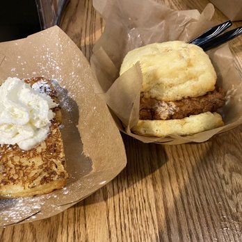 The Biscuit Bar - French toast and chicken biscuit - Breakfast & Brunch Near Me - Plano, Texas