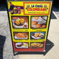 La chiva Colombiana - Menu