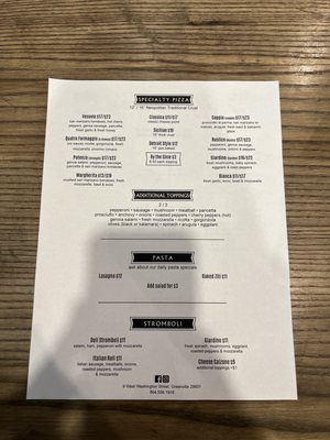 Menu photo 5 Belladina's Pizzeria Greenville, SC