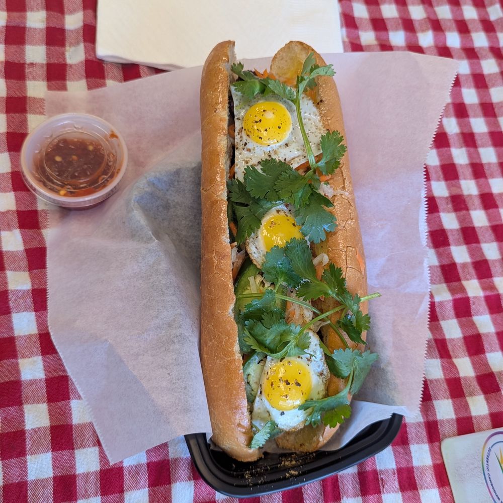 Narak’s kitchen - Cambodian Banh Mi with Quail Eggs - Cambodian Near Me - Houston, Texas