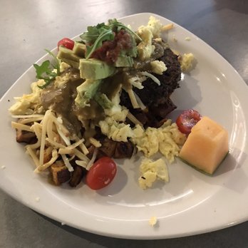 Black Pear - Black bean burger huevos rancheros - Cafes Near Me - Barrington, Rhode Island