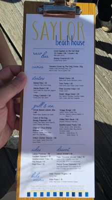 Menu photo 3 Saylor Beach House Greenport, NY