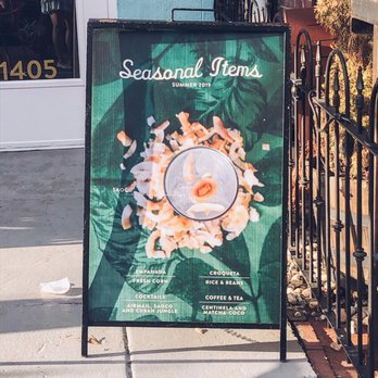 Colada Shop - Seasonal menu stand - Coffee & Tea Near Me - Washington, DC, District of Columbia