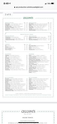 Menu photo 5 Cecconi's Miami Beach Miami Beach, FL Menu photo 5 Cecconi's Miami Beach Miami Beach, FL