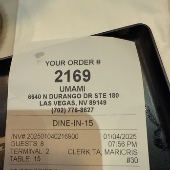 Umami - Umami receipt - Japanese Near Me - Las Vegas, Nevada Umami - Umami receipt - Japanese Near Me - Las Vegas, Nevada