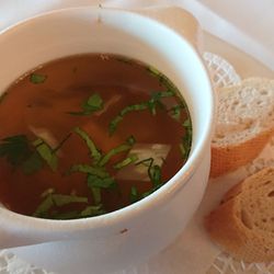 Kuffler & Bucher - Chicken consomme with veggies and noodles.