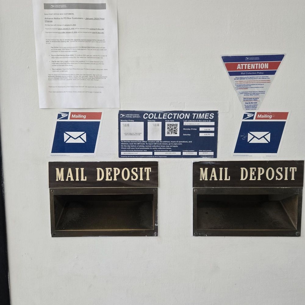 US Post Office - Drop outgoing mail with postage in this slot before 5pm. - Post Offices Near Me - Covina, California US Post Office - Drop outgoing mail with postage in this slot before 5pm. - Post Offices Near Me - Covina, California