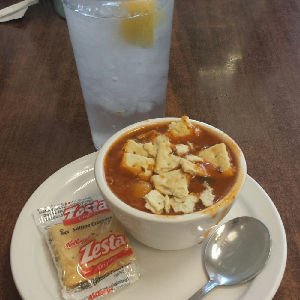 A cup of Florentine tomato soup. Quite tasty! A cup of Florentine tomato soup. Quite tasty!