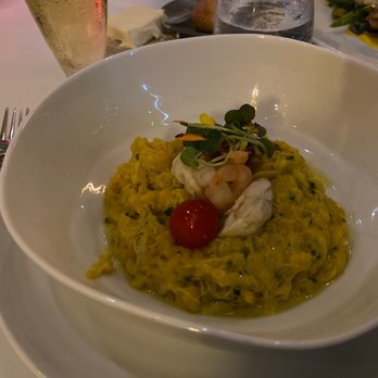 La Nouvelle Maison - Risotto - Florida Rock Shrimp , Lump Crab & Saffron - French Near Me - Boca Raton, Florida