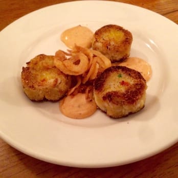Bull's Head Inn - Crabcakes- pan seared, corn flour dusted crab cakes with a creole remoulade - American Near Me - Cobleskill, New York Bull's Head Inn - Crabcakes- pan seared, corn flour dusted crab cakes with a creole remoulade - American Near Me - Cobleskill, New York