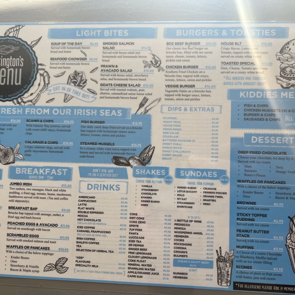 Harrington's Fish and Chips - Menu - Fish & Chips Near Me - Dingle, Kentucky