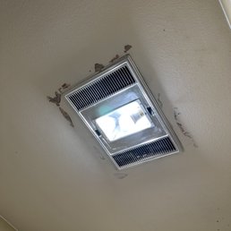 The bathroom fan