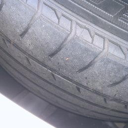 Look at how bald this tire is Look at how bald this tire is