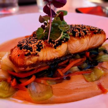 Roe Seafood Restaurant - Sesame Salmon - Seafood Near Me - Long Beach, California