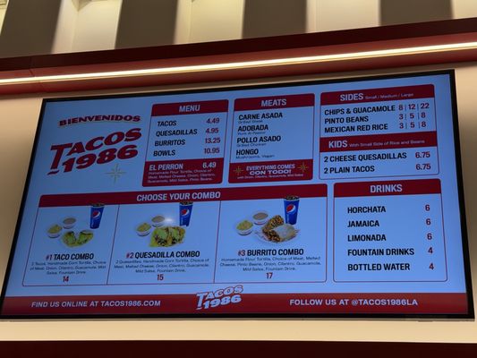 Menu photo 6 Tacos 1986 Las Vegas, NV Menu photo 6 Tacos 1986 Las Vegas, NV