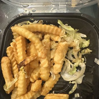 Buffalo Eatz - What I got! Unseasoned 'Seasoned' fries - Chicken Wings Near Me - Charlotte, North Carolina