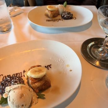 Eddie V's Prime Seafood - Bananas Foster Butter Cake - Seafood Near Me - Mclean, Virginia
