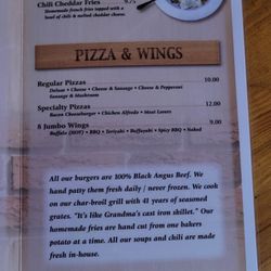 Yahooz Bar & Char - Menu