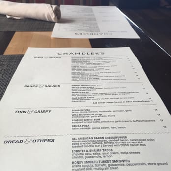 Chandler's Oceanfront Dining - Quick menu - New American Near Me - Carlsbad, California