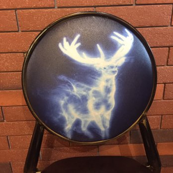 9 3/4 Cafe - Patronus printed on chair - Cafes Near Me - Hong Kong, HK