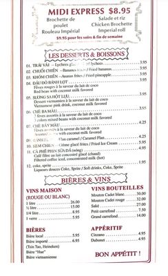 Menu photo 2 Hoai Huong Montreal, QC