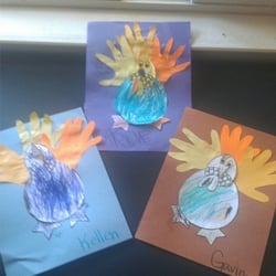 Playtime Daycare & Preschool - Handmade thanksgiving turkey cards
