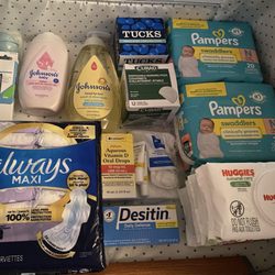 UAMS - Some of the items we received along with some swaddles, more diapers, a handheld breast pump etc..