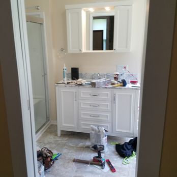 Transformed A Porch Into Master Bathroom Features A Pocket Door