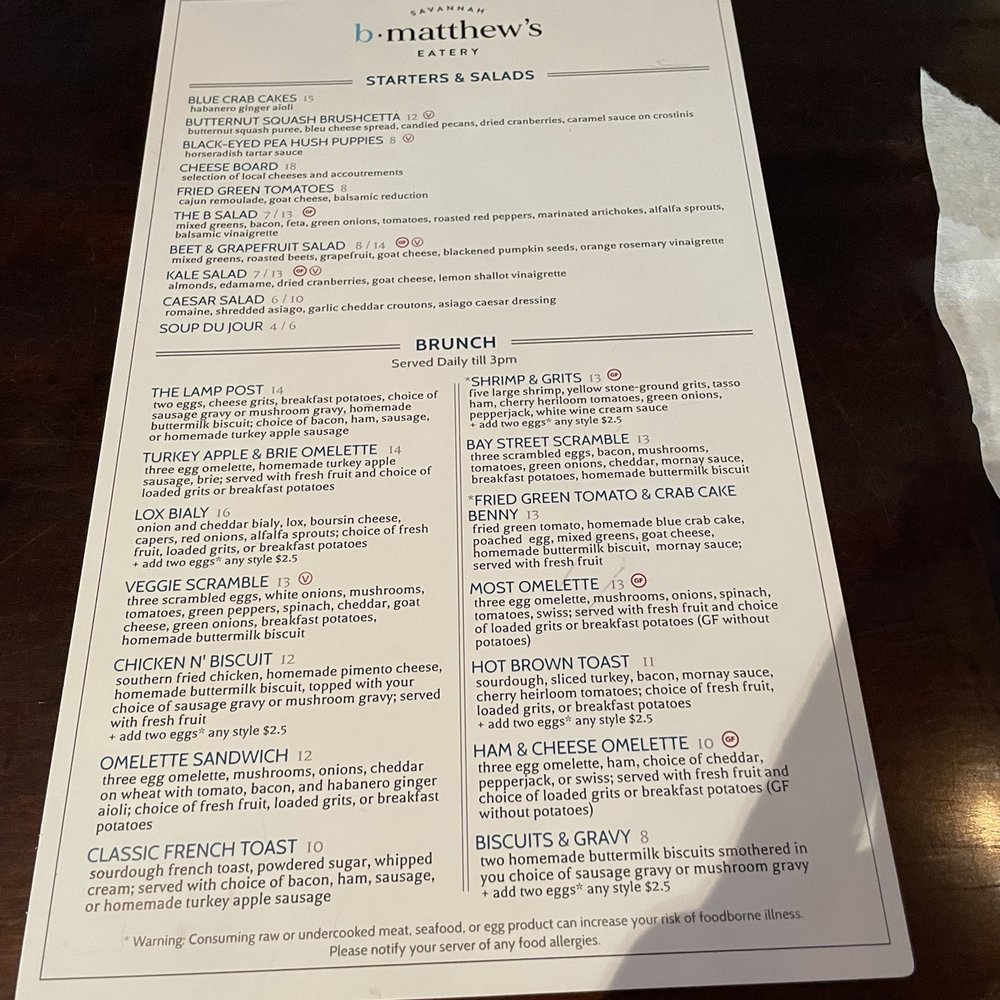 B Matthews Eatery - Menu - New American Near Me - Savannah, Georgia B Matthews Eatery - Menu - New American Near Me - Savannah, Georgia