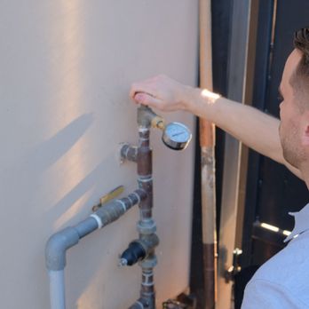 Patton Plumbing - Checking the water pressure to see if this pressure reducing valve is still holding! - Plumbing Near Me Patton Plumbing - Checking the water pressure to see if this pressure reducing valve is still holding! - Plumbing Near Me