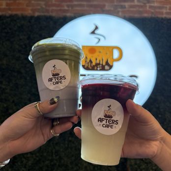 Afters Cafe - Blueberry matcha and hibiscus lemonade - Coffee & Tea Near Me - Pittsburgh, Pennsylvania
